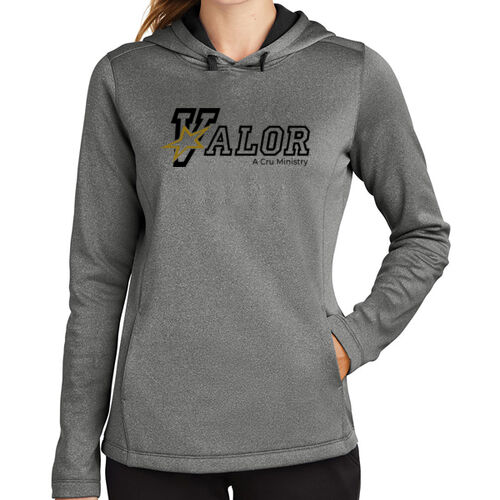 Valor Ladies' Heather Fleece Hooded Pullover Thumbnail
